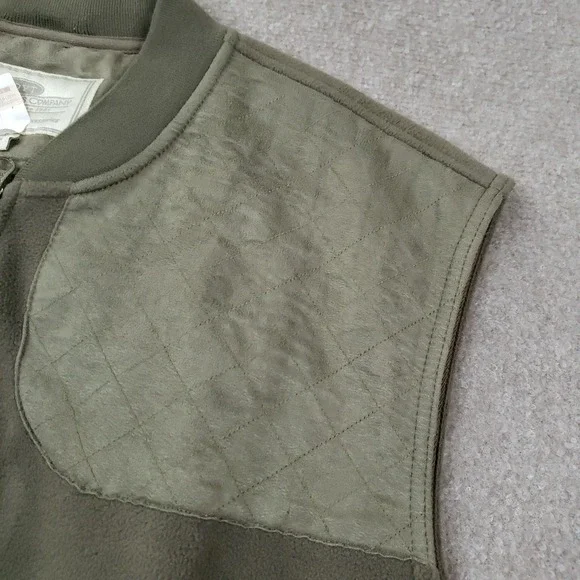 Boyt Harness Company Vest Men 2XL Green Fleece Full Zip Shoulder Patch‎ Shooting